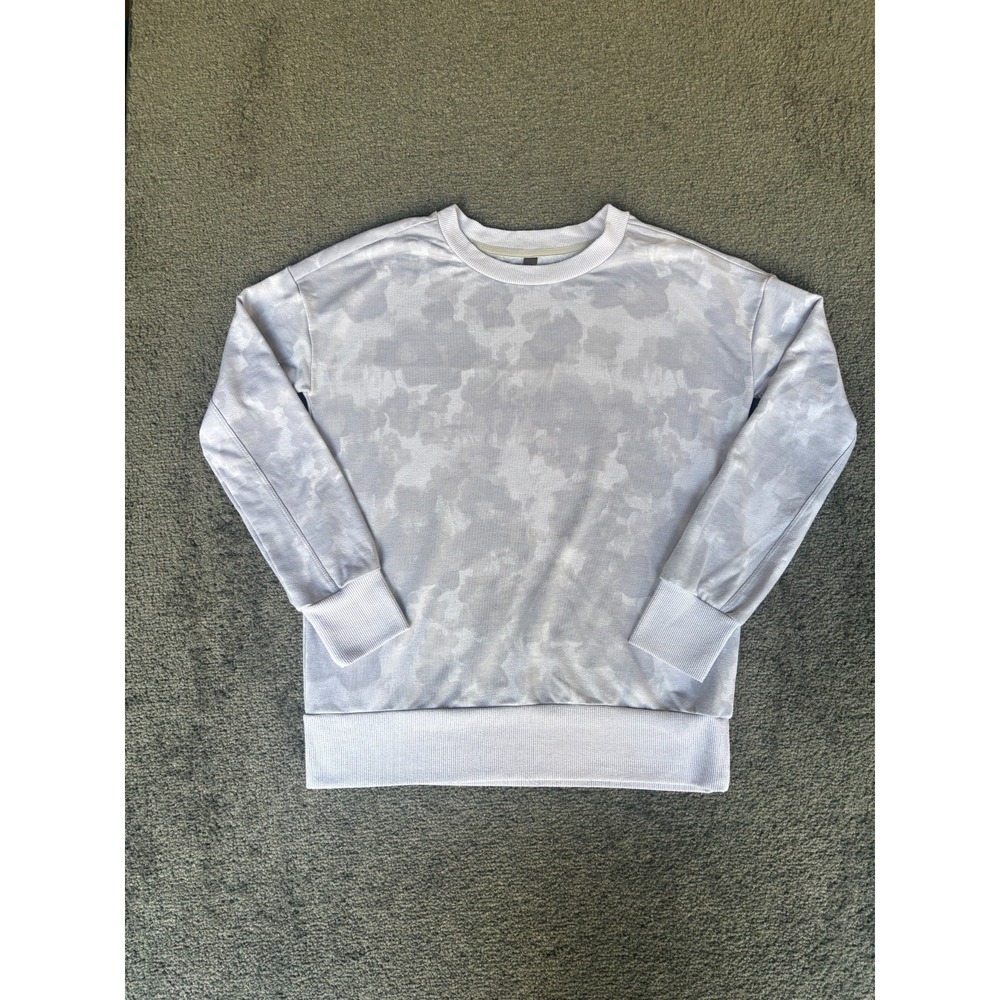 Mondetta Sweatshirt Women XS Inversion Light Gray Polyester Long Sleeve Pullover